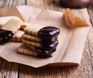 Cookies Dipped in Chocolate